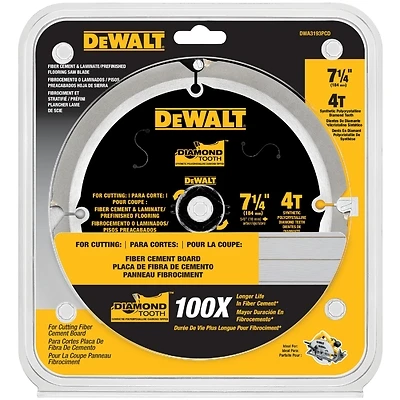 DeWalt PCD Hardiplank Saw Blade, 4-Tooth, 7-1/4 In.
