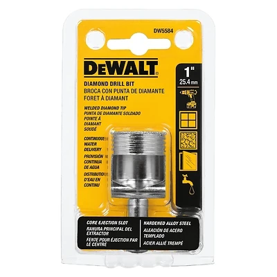 DeWalt DW5584 Diamond Tile Drill Bit, 1 In. Dia, 2-1/4 In. OAL