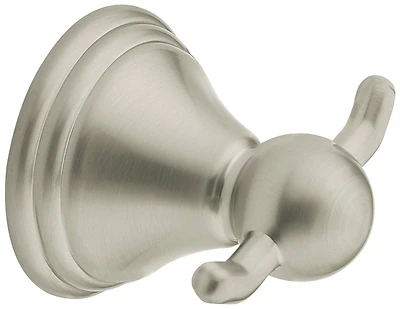 Moen DN8403BN Preston Double Robe Hook, Brushed Nickel, 2-Hook