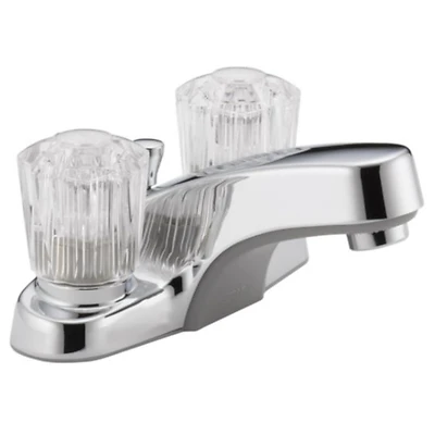 Peerless P245LF Bathroom Faucet, Chrome, 2 Handle, 4 In Centerset