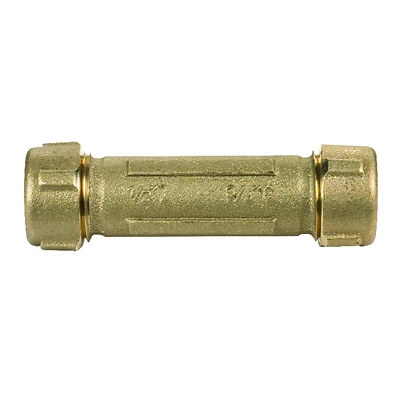 Brass Compression Repair Pipe Coupling, 3/4 In.