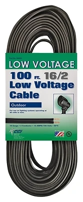 CCI 55213143 Low Voltage Underground Landscape Lighting Cable, 100 Ft., Black