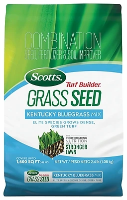 Scotts 18036 Turf Builder Grass Seed Kentucky Bluegrass Mix, 2.4 Lbs.
