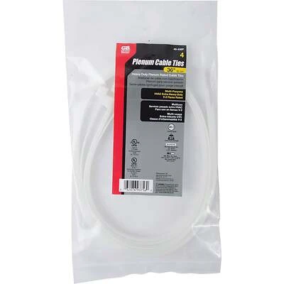 36 In. X 0.35 In. Natural Plenum Cable Tie (25-pack) 180 Lb Tensile Strength
