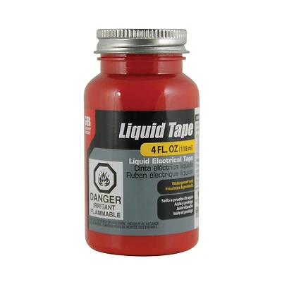 Gardner Bender LTR-400 Electrical Tape, Liquid, Red, 4 oz Bottle