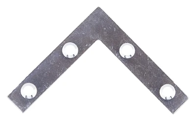 Fc-z02-013l Flat Corner Brace, Steel, Zinc, 2 X 0.3 In, Pack Of 20