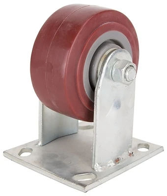 Heavy Duty Rigid Caster 4 In. X 2 In. Polyurethane Wheel, 350 Lbs Capacity