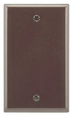 Cooper Wiring 2129B-BOX Blank Wall Plate, Thermoset, Brown, 1-Gang