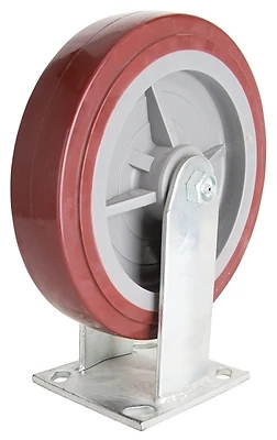 ProSource JC-P07 Rigid Plate Caster, 8 in Wheel, 2 in Width, 750 lb