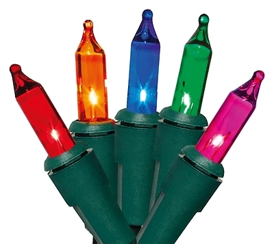 Holiday Basix U10Y026A Mini Multi-Color Light Set, 50 Lights, 120V
