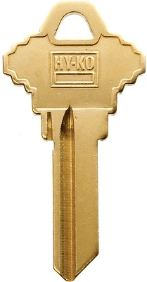 Hy-Ko Brass Key Blank, SC1BR, For Schlage Cabinet, House Locks and Padlocks