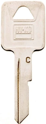 Hy-Ko 11010B50 B50 Key Blank, Brass Nickel, Pack of 10