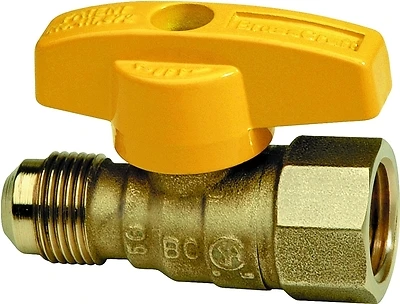 Brasscraft Tbv6f-8 Gas Ball Valve 3/8 Od Flare X 1/2 Fip