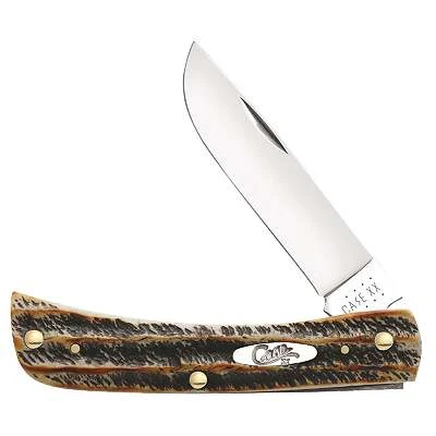 Sod Buster Jr 2.88 In. Amber Bonestag Pocket Knife - Model 65310