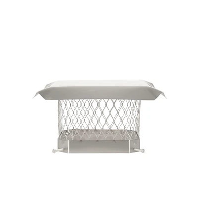 Chimney Cap, Single Flue, Stainless Steel, 9 x 9 In..