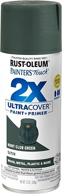 Painter's Touch 2X Spray Paint, Satin Hunt Club Green, 12-oz.