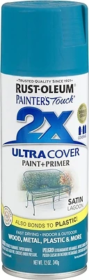 Painter's Touch 2X Spray Paint, Satin Lagoon, 12-oz.