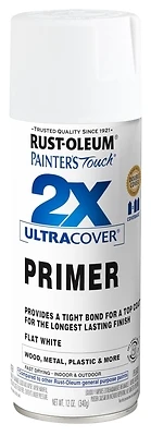 Rust-Oleum 334019 Painter's Touch 2X Spray Primer, White, 12 Oz