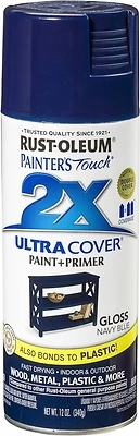 Painter's Touch 2X Spray Paint, Gloss Navy Blue, 12 oz.
