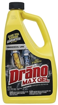 Drano 22118 Max Gel Clog Remover, Bleach Formula, 42 oz.