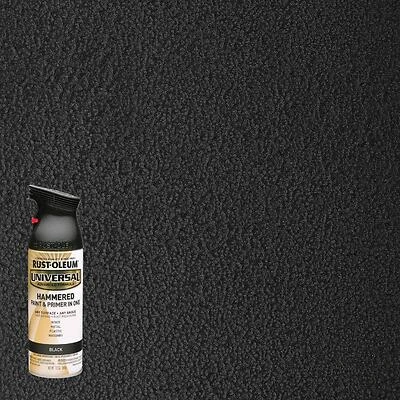 Rust-Oleum Universal 245217 Hammered Spray Paint, Black, 12 oz