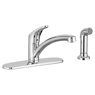 Colony Pro Single Handle Kitchen Faucet & Side Spray, Polished Chrome