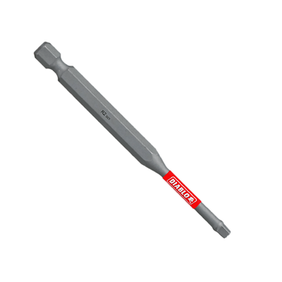 Diablo DSQ235P1 Drive Bit, #2 Drive, Square Drive, 1/4 in Shank, Hex Shank, 3-1/2 in L, HSS