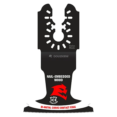 Bi-Metal Oscillating Tool Blade, For Nail-Embedded Wood, 2-1/2-In.
