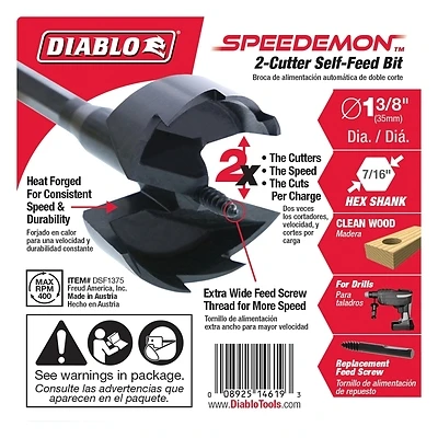 Self-Feed Drill Bit, 1-3/8-In.