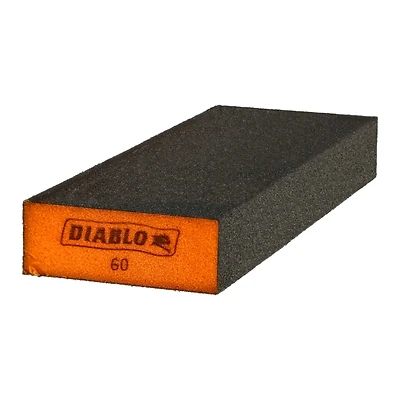 Diablo DFBBLOCBMD01G Flat Edge Sanding Sponge Block, Medium Grit