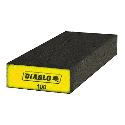 Diablo DFBBLOCBFN01G Flat Edge Sanding Sponge Block, Fine Grit