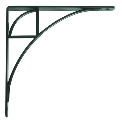 8-In. Black Decorative Steel Shelf Bracket