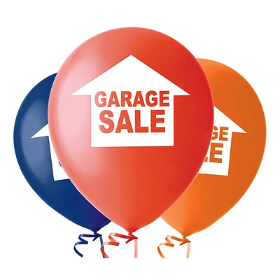 Hy-Ko 40636 Garage Sale Balloons, Vinyl, 18 In., 6-Pack