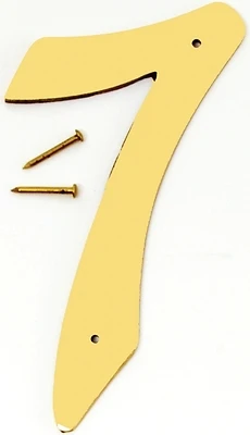 Hy-Ko BR-40/7 House Address Number 7, Brass, 4-In.