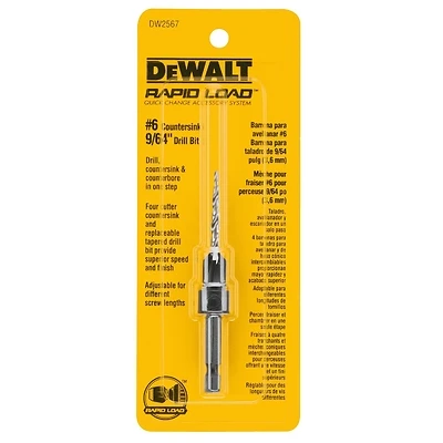DeWalt DW2567 Countersink Bit, #6, 9/64 In. Drill Bit