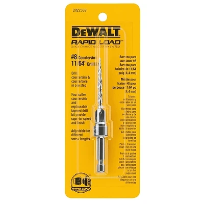 DeWalt DW2568 Countersink Drill Bit, #8, 11/64 In.