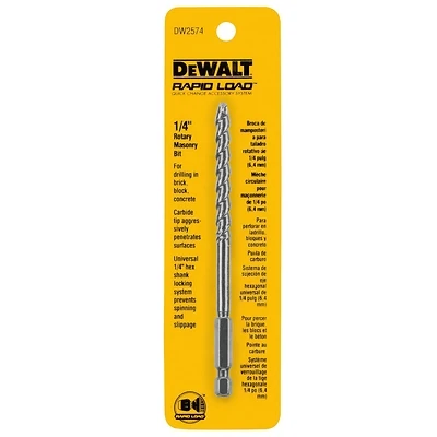 1/4 In. X 7 In. Rotary Masonry Drill Bit With Hex Shank