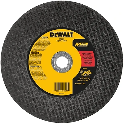 DeWalt DW3511 Metal Abrasive Saw Blade, 7 In., 5/8 In. Arbor