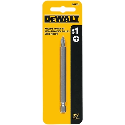 Phillips #1 3-1/2 In. Power Screwdriver Bit With 1/4 In. Hex Shank