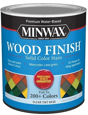 Minwax 117310000 Wood Finish Solid Color Stain, Water-Based, Clear Tint, 1-Qt.