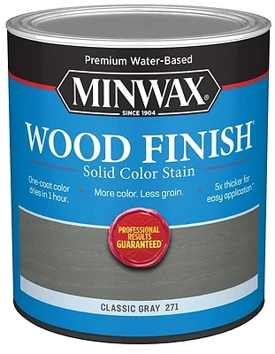 Minwax 108210000 Wood Finish Solid Color Stain, Classic Gray, 1-Qt.