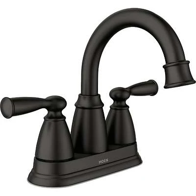 Banbury 2-Handle, High-Arc Bathroom Faucet, Matte Black