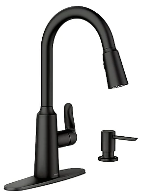 Edwyn Single Handle, High Arc Kitchen Faucet, Pull-Down Spray, With Soap Dispenser