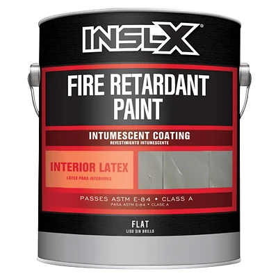 Insl-X FR210099-01 Fire Retardant Latex Paint, White Flat, 1 Gallon