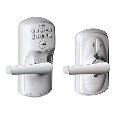 Satin Chrome Keypad Entry Lockset With Flex Lock
