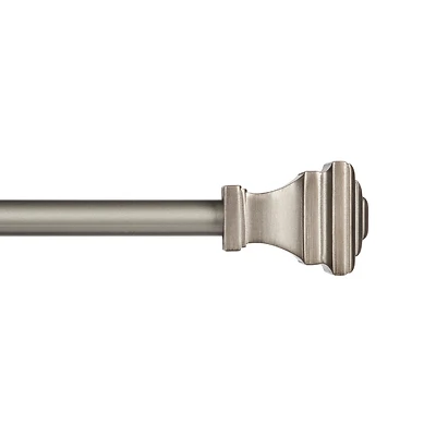 Kenney KN75245 Fast Fit Curtain Rod, Pewter, 5/8 In Dia, 60–120 In
