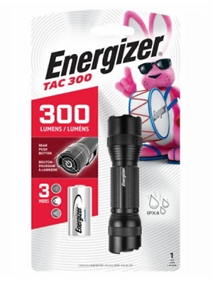 Energizer ENPMHT1L TAC 300 LED Flashlight, 300 Lumens, Aluminum