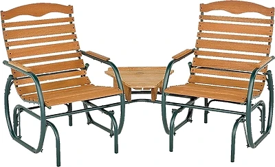 Country Garden Tete-A-Tete Glider, Hardwood Slats, 75 In.