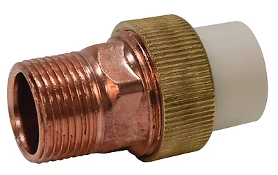 Nibco Transition Pipe Union, 1/2 In. CPVC Slip x Copper MIP