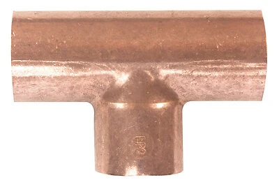 Nibco Copper Slip Tee Fitting, 1/2 In, 10-Pack